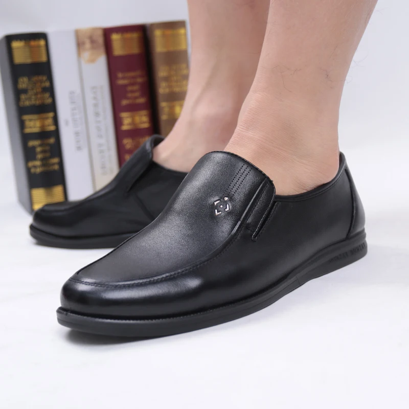 SHUANGFENG Brand Footwear Genuine Leather Men Shoes Soft Non-slip Fashion Casual Male Cowhide Loafers men's flat shoes | Обувь