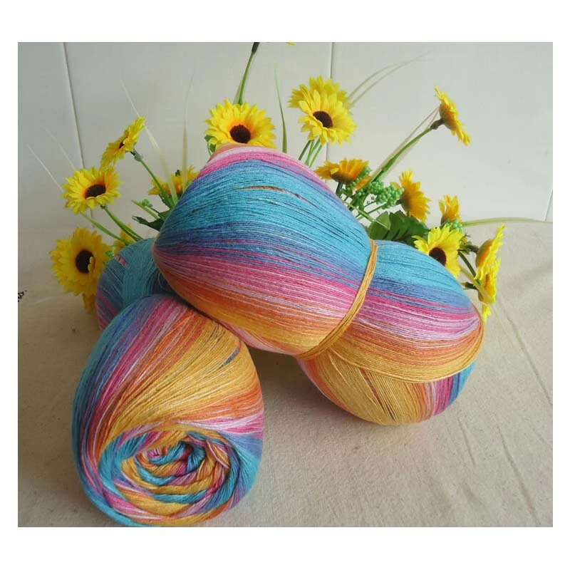 Lanas 250 г/лот натуральная хлопчатобумажная трикотажная кружевная пряжа для