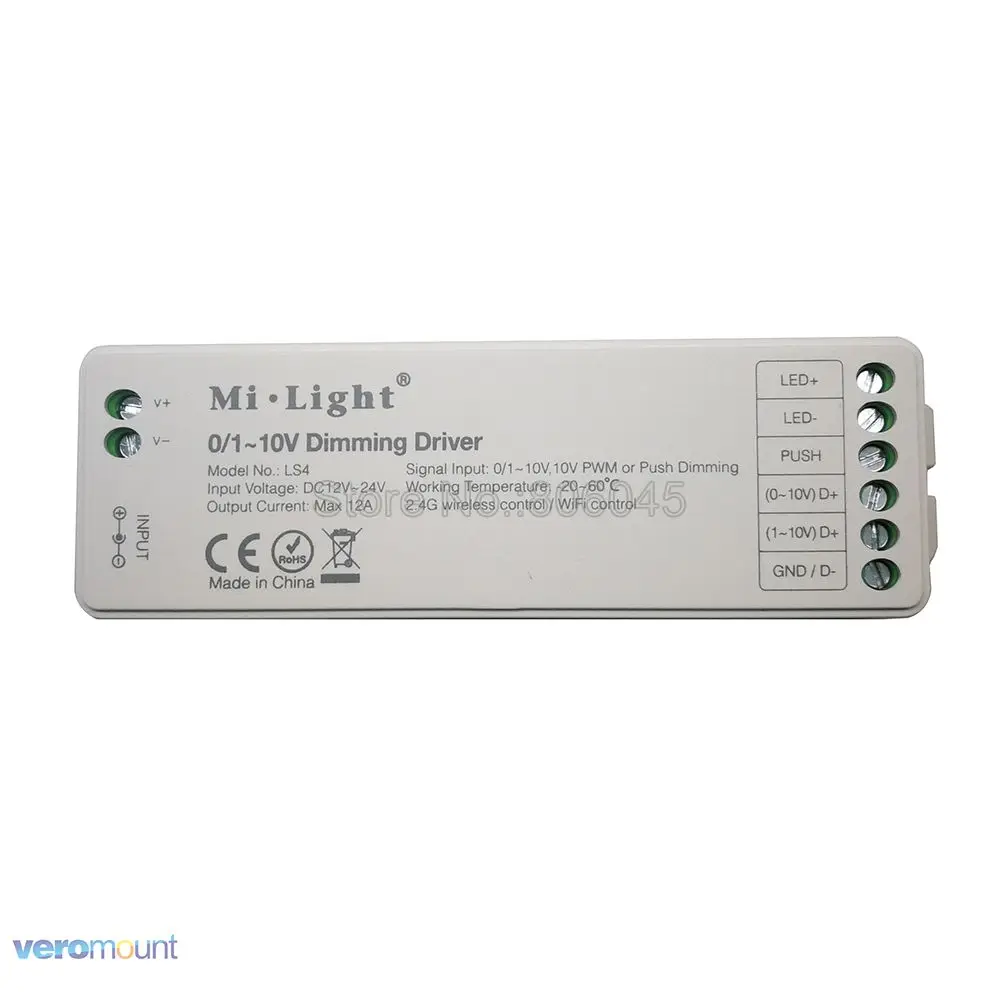Mi. Светильник LS4 0/1 ~ 10 в один Цвет Светодиодные ленты Dim mi нг драйвер DC12V-24V ШИМ или
