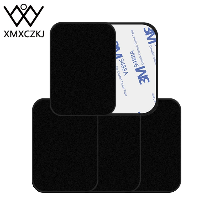 XMXCZKJ сменная металлическая пластина с флоком комплект клей универсальный автомобильный телефон магнитное крепление Магнитный держатель телефона в автомобиль аксессуары - Цвет: 5Pcs Black