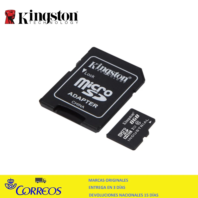 Kingston SDCIT/8 Гб microSDHC 8 UHS I класс 10 промышленная температурная карта + SD адаптер 90