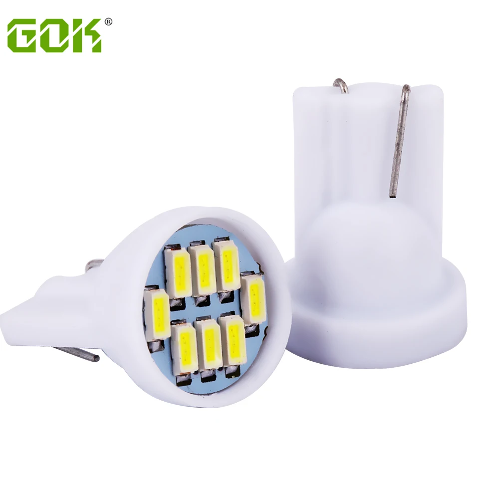 

100pcs/lot Super bright white T10 led 194 168 192 W5W 3014 LED t10 8smd Auto led car led lighting/t10 8led auto wedge lamp