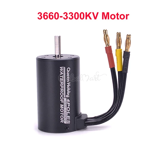 3660-3300kv Motor Водонепроницаемый S-80A 80A/S-120A 120A 2-4S ESC+ 3660 3300KV 3800KV/3670 2150KV 2650KV бесщеточный двигатель для 1/8 1:8 RC автомобилей грузовых автомобилей - Цвет: 3660-3300kv Motor
