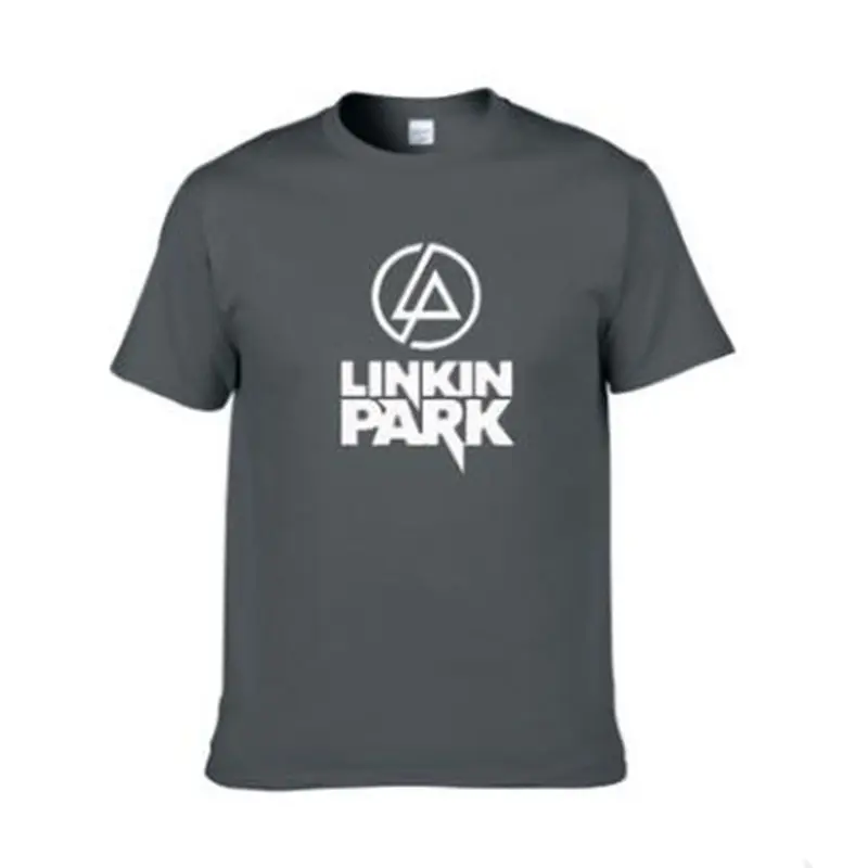 Зеленый Модные футболки с буквенным принтом, футболка Linkin Park Band, женская и мужская летняя и осенняя футболка, футболки - Цвет: Зеленый