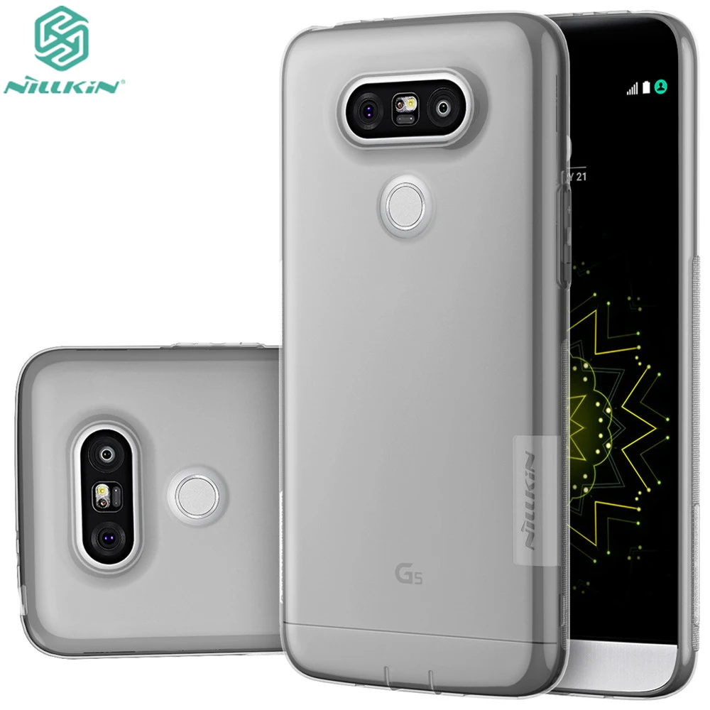 Серый цвет для lg g5 5.3 дюймовый обложка nillkin природа прозрачный ясно мягкий силикон