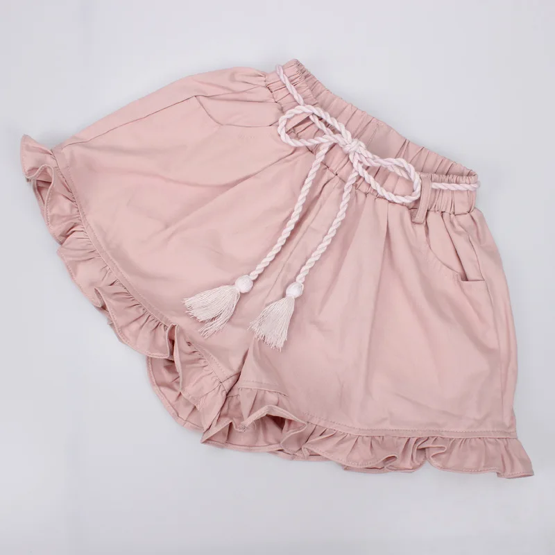 Girls Clothing Set 2019 Summer Clothes Kids Ruffle Top + Ruffled shorts 2PCS Suits For 3 4 5 6 7 8 9 Years | Мать и ребенок