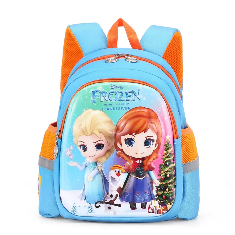 Blue Рюкзак disney, замороженная Детская сумка для школы и детского сада для девочек от 3 до 6 лет, милый рюкзак принцессы для маленьких девочек, подарок на день рождения - Цвет: Blue