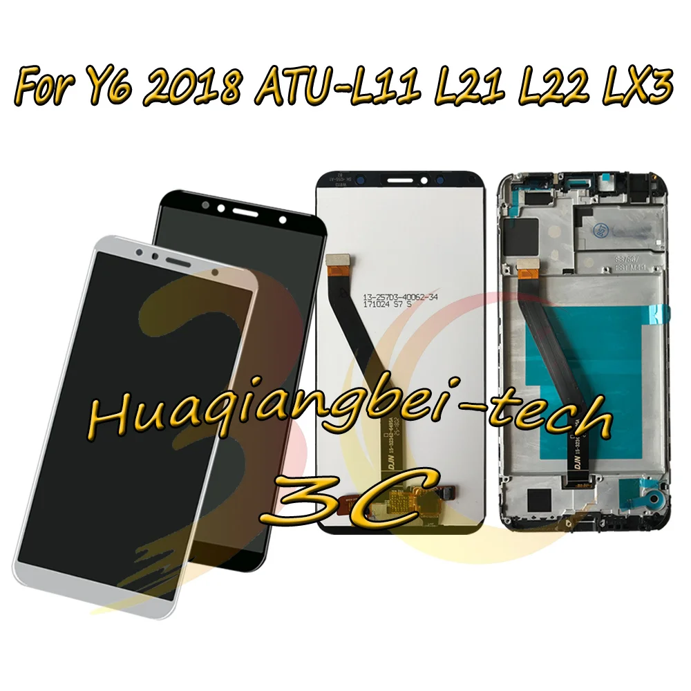 

Новинка для Huawei Y6 2018 ATU-L11 ATU-L21 ATU-L22 ATU-LX3 ЖК-дисплей, сенсорный экран, дигитайзер, для сборки, с корпусом, для Y6 Prime 2018