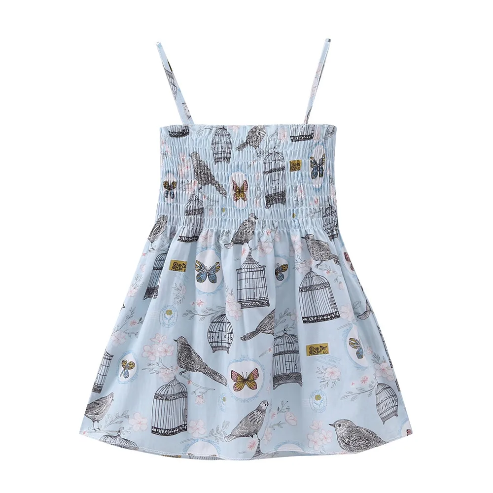 Летние платья для маленьких девочек 2019 одежда с цветочным рисунком из