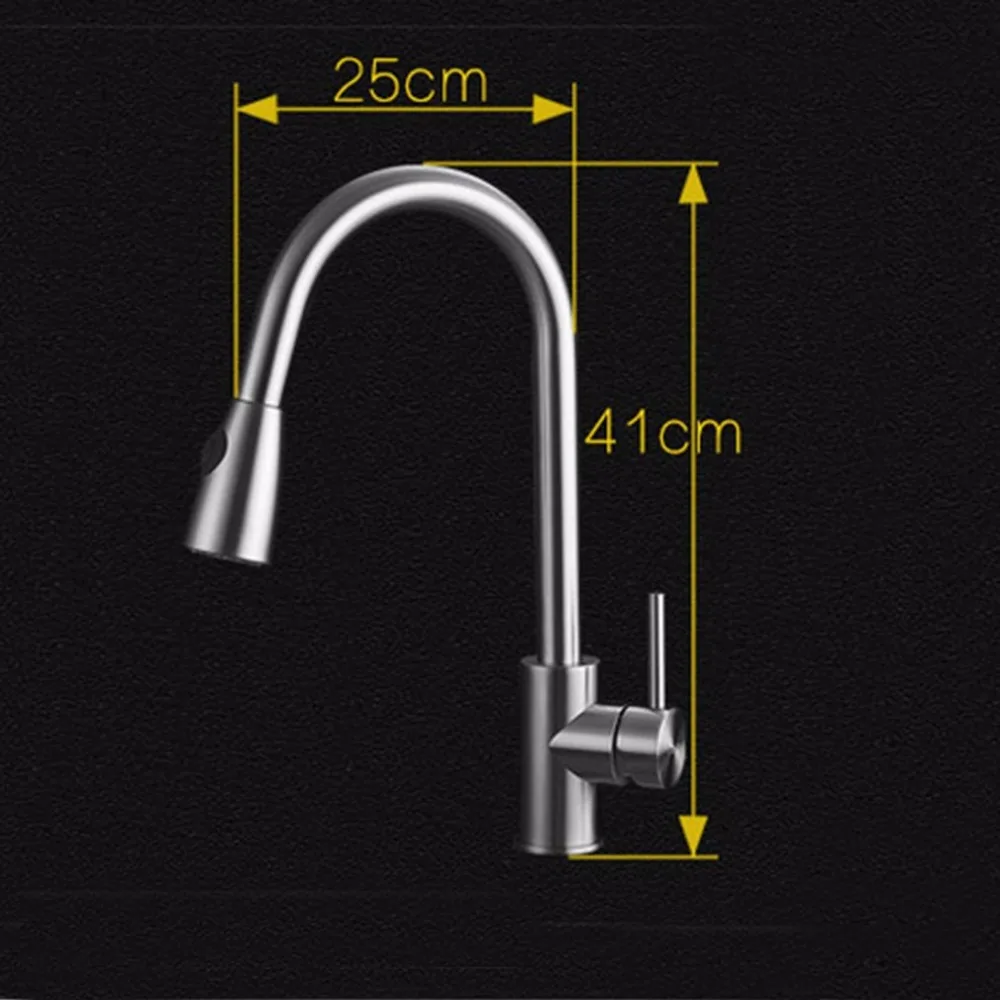 304 Stainless Steel Kitchen Pull-out Faucet Hot And Cold Sink Telescopic Drop Shipping Wholesale Supplier Sale | Обустройство дома
