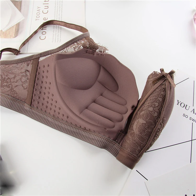 fashion wireless bra set push up adjustable bra with hands and lace panties women seamless sexy underwear girls lingerie