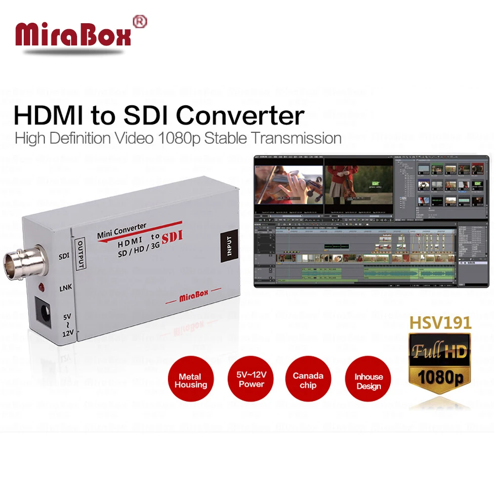 Мини 3G Hdmi в SDI видео конвертер оригинальная Заводская поддержка 1080p для камеры HDTV