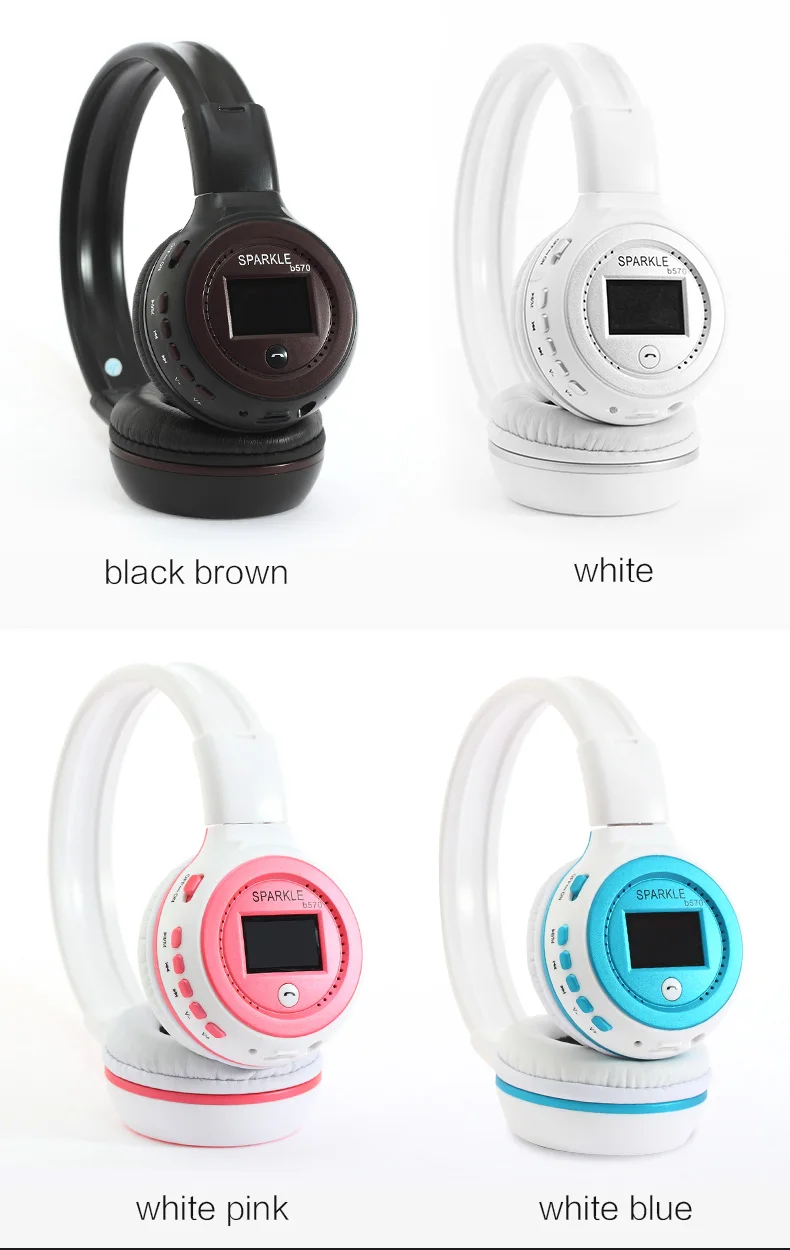 ZEALOT B570 стерео Bluetooth Беспроводные наушники с микрофоном гарнитура с fm-радио для iPhone samsung Поддержка TF карты