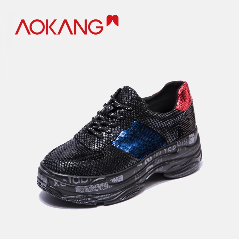 Женская Повседневная обувь AOKANG удобная на платформе с сетчатым верхом