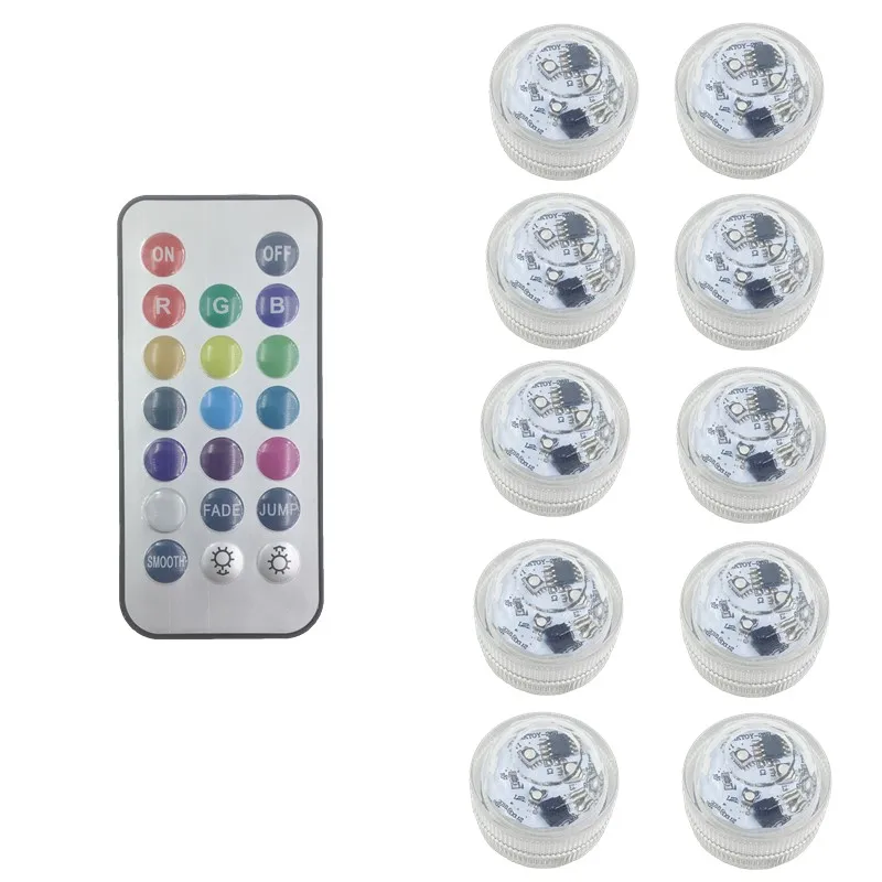 SMD2835 RGB погружной светодиодный подводный свет Водонепроницаемая круглая лампа