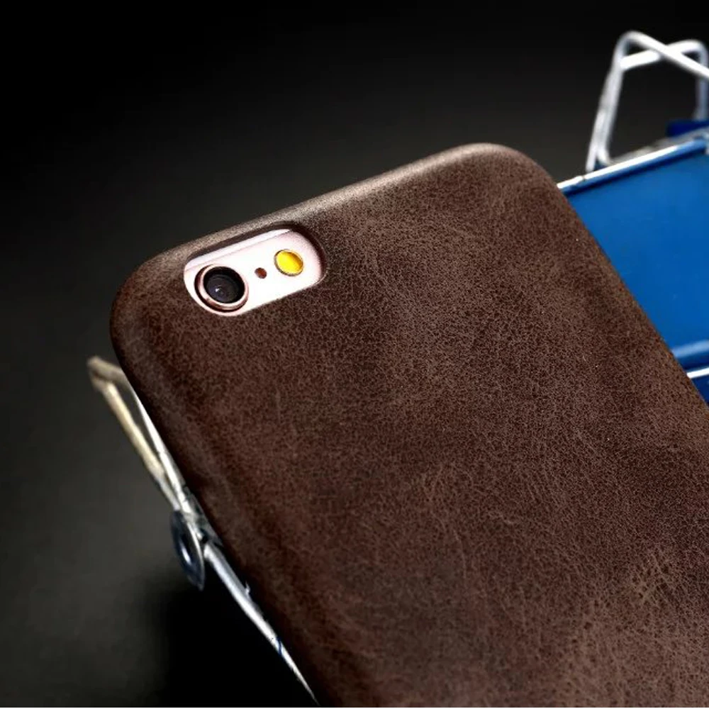 НЖЯ Высокого Качества Старинные ультратонкий Кожаный Чехол для Apple iPhone 5 5S SE 6 S