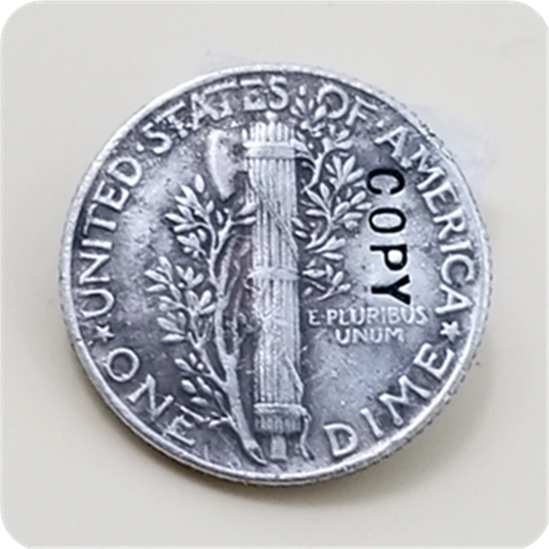 Хобо никелевая монета 1945 Mercury Dime КОПИЯ БЕСПЛАТНАЯ ДОСТАВКА|Безвалютные монеты| |