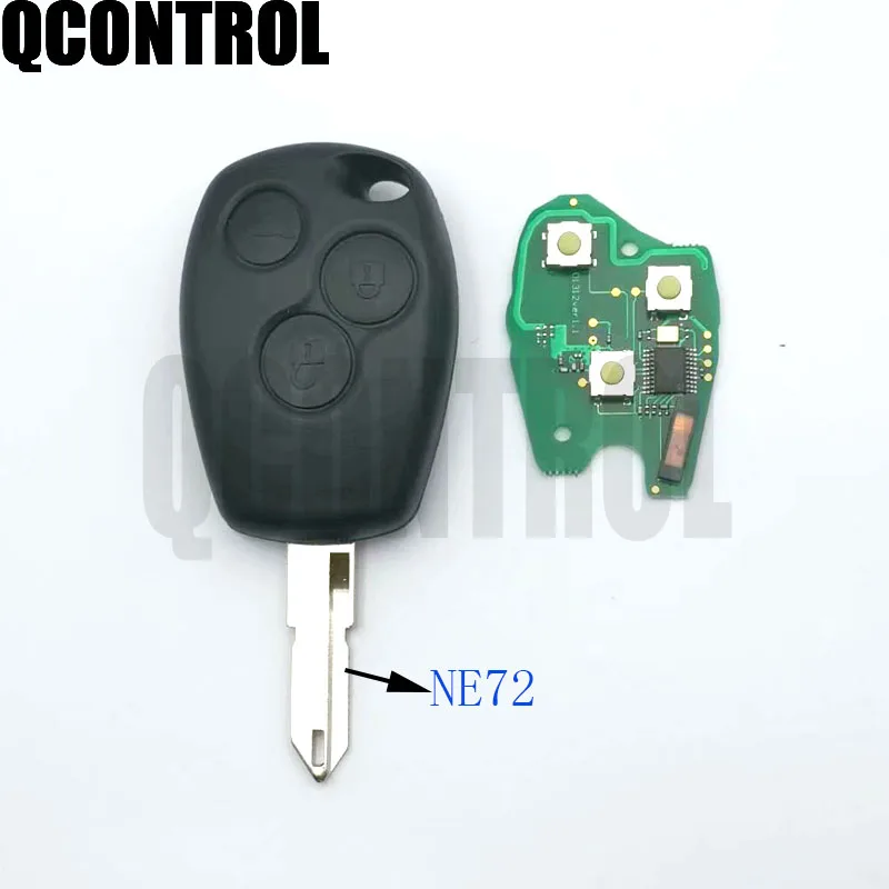 QCONTROL Автомобильный Дистанционный ключ для Renault Duster Logan Fluence Clio Vivaro Movano Master trafdex Kangoo Megane Лагуна PCF7946/7947/4A