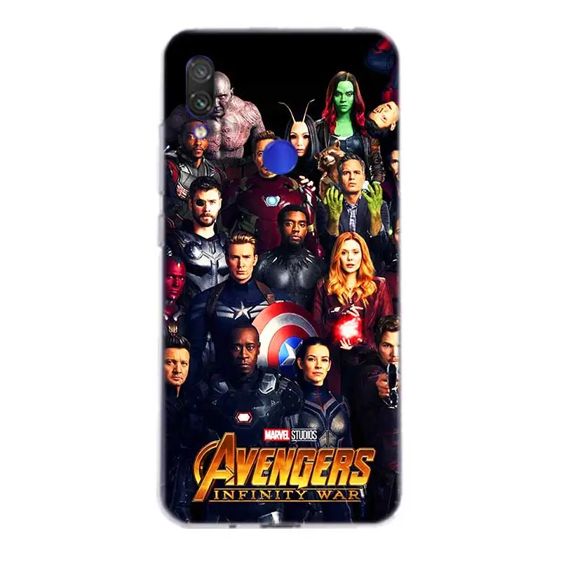 Силиконовый чехол Marvel Comics для Xiaomi Redmi Y3 S2 Y2 Note 7 6 5 Pro 4 4X 5A 6A Pocophone F1 Mi 8 A2 lite 9 A1 |