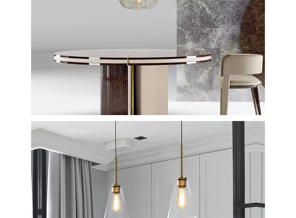 Glass Pendant Light Nordic Pendant Lamp Edison Pendant Light Brass Creative Minimalist E27 Lighting Lampshade For Restaurant
