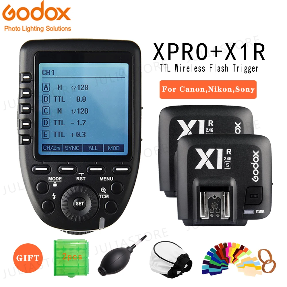 Беспроводной пульт дистанционного управления Godox Xpro C N S с приемником 2x X1R C/N/S Compatble