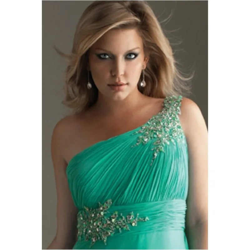 Плюс Размер Вечерние Платья Оборками Бисероплетение/Блестки Длина Пола Одно