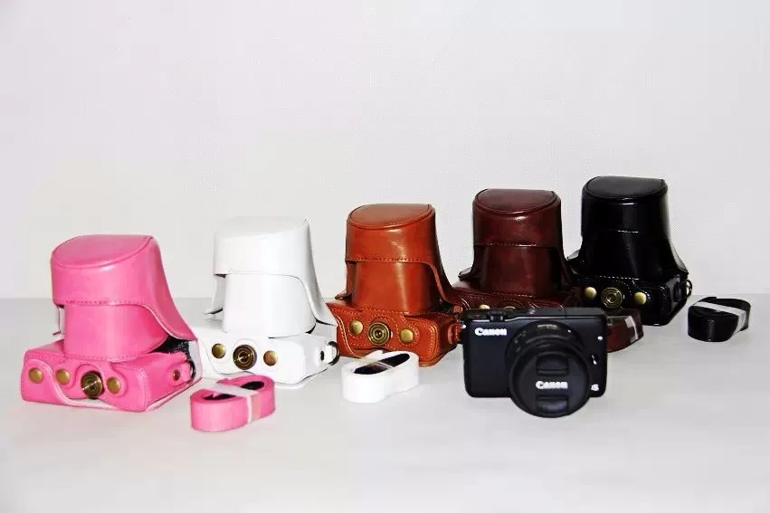 Для Canon EOS M10 M100 высокое качество чехол 5 цветов фото ретро искусственная кожа
