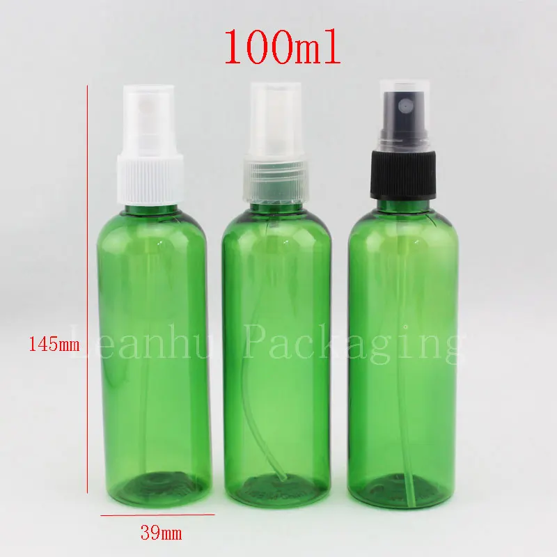 

100 мл X 50 пустой зеленый пластмассовая Бутылка для жидкости с насосом-распылителем, ПЭТ Косметическая упаковочная бутылка, 100cc контейнер для ...
