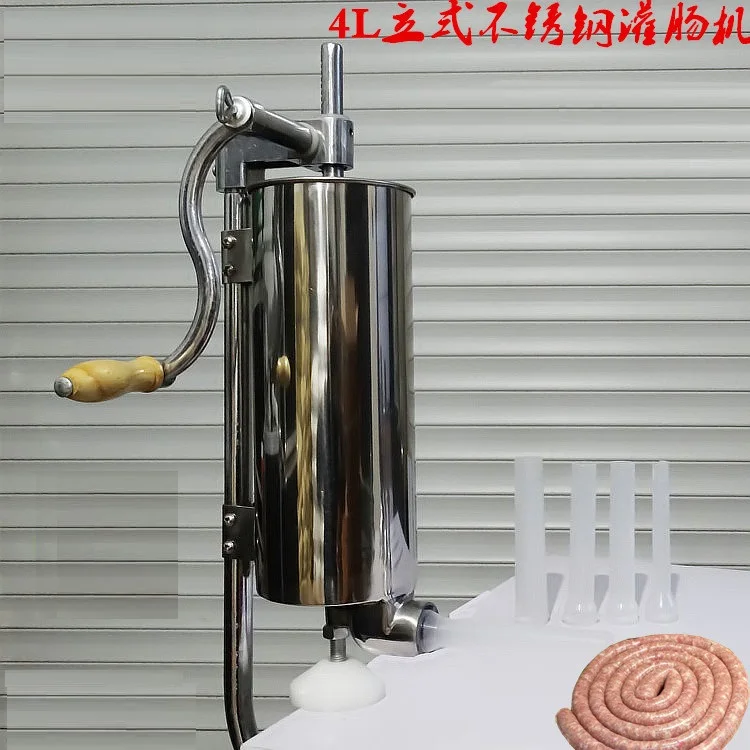Вертикальная машина для наполнения сосисок нержавеющая сталь 4 л|meat filling machine|vertical