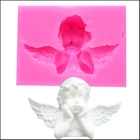 Aouke Angel торт украшение высокая термостойкость выпечки силиконовая форма для выпечки DIY эпоксидная силиконовая форма для помады