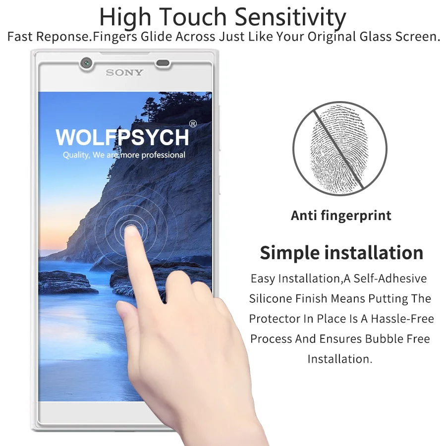 Wolfpsych 2.5D закаленное Стекло для Sony Xperia L1 L2 двойной прозрачная защитная пленка