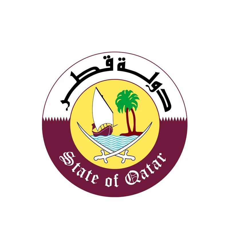 

YJZT 12CM*12CM Car Styling Qatar Shield Coat Of Arms Motorcycle HelmetCar Sticker 6-2132