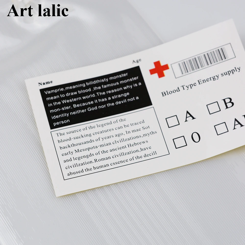 Artlalic 5 компл./упак. сумка для напитков блок питания вампир кровь пакетик