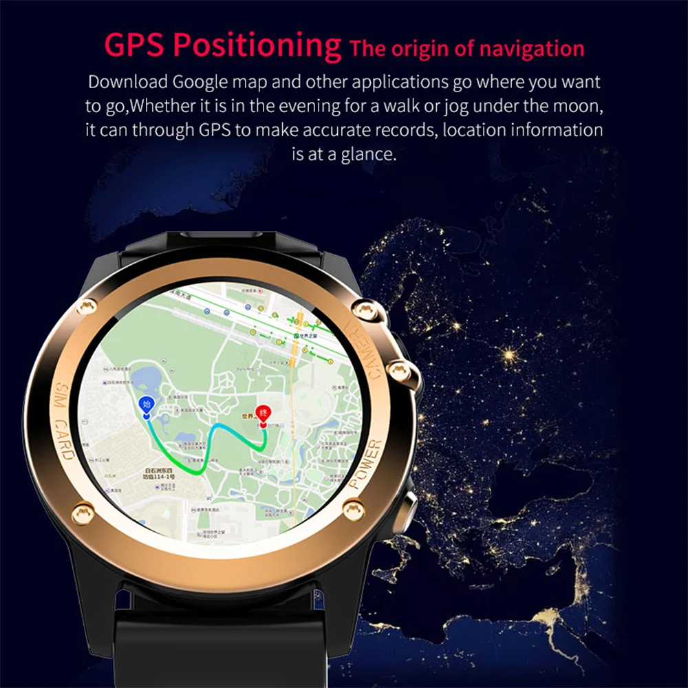 Смарт-часы H1 Android MTK6572 IP68 водонепроницаемая Поддержка 3G Wifi GPS SmartWatch телефон вызов