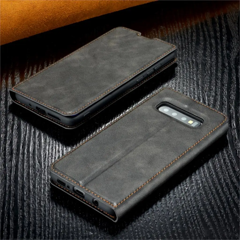 Магнитный флип чехол Haissky для Samsung S10 A70 A50 M30 S7 S8 S9 A750 A30 Note 8 9 A6 A7 A8 A9 2018 Ультратонкий