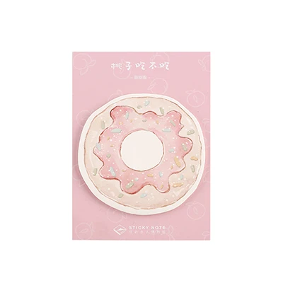 07 Вкусный пончик еда блокнот планировщик sticky note бумажная наклейка kawaii канцелярские принадлежности pepalaria офисные школьные принадлежности 30 страниц - Цвет: 07