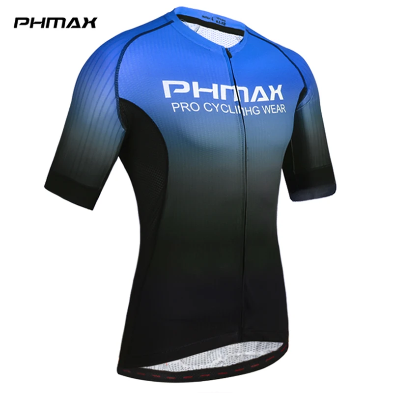 Синий PHMAX Pro майки для велоспорта с коротким рукавом, одежда для велоспорта, одежда для горного велосипеда, летняя одежда для шоссейного велосипеда, Майки для велоспорта, мужская форма для велоспорта - Цвет: Синий