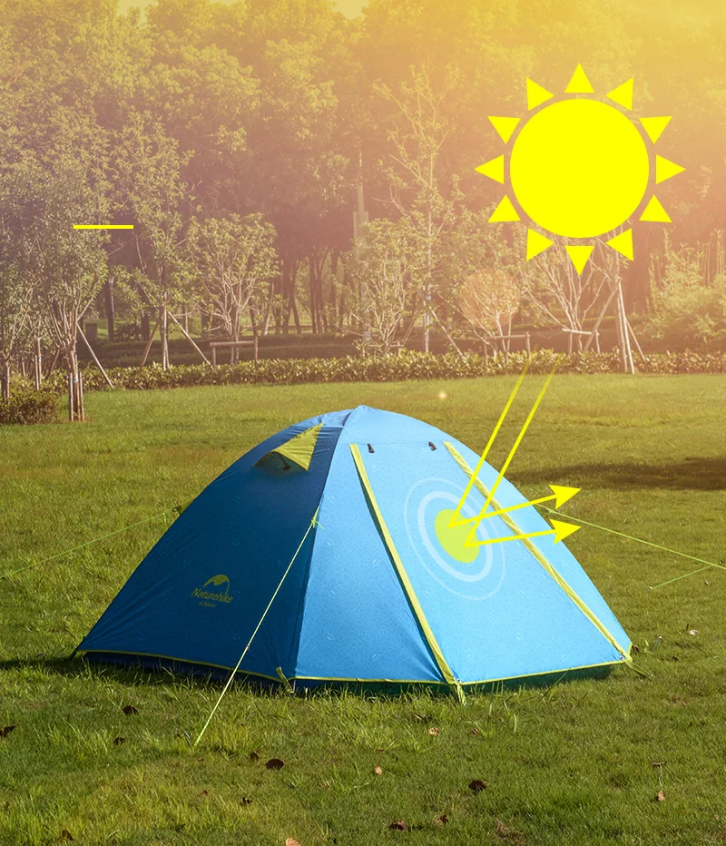 NatureHike P серия Классическая палатка для 3 человек UPF 50+ пляжная Защита от солнца УФ палатка NH15Z003-P