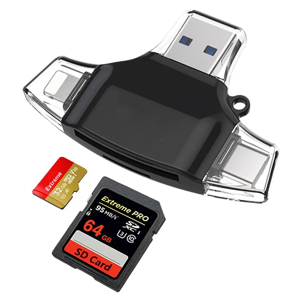 Тип C USB Micro SD картридер OTG MMC флэш-памяти Card Reader для iPhone iPad MacBook Android | Компьютеры и