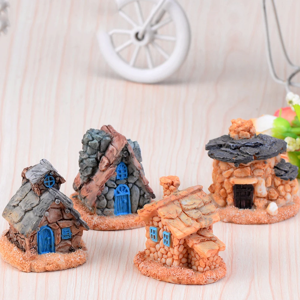 4 шт. мини украшения &quotзамок&quot DIY ремесло милые комплекты декора миниатюра