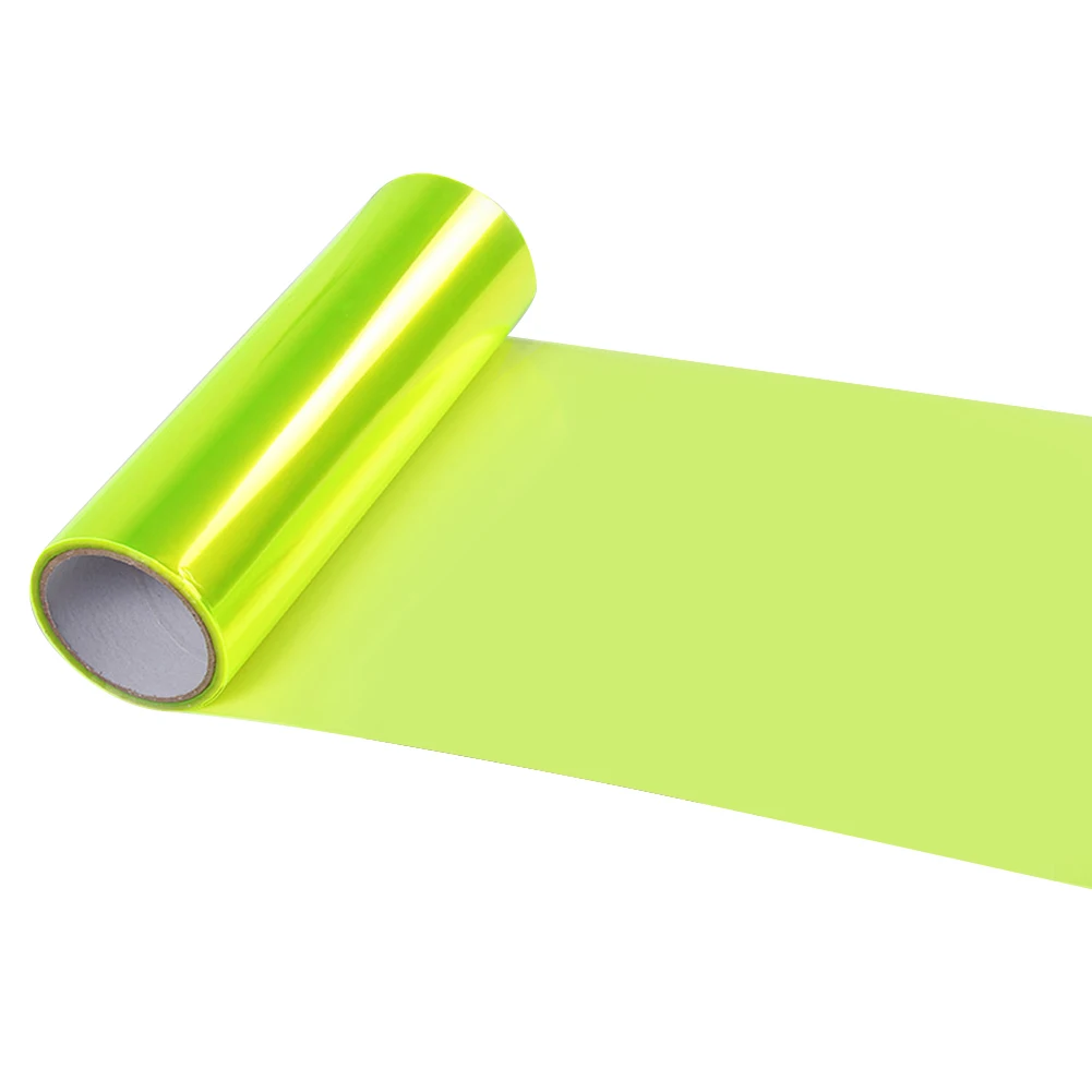 Fluorescent yellow Автомобильный стикер 30x100 см, автомобильный светильник, головной светильник, задний светильник, защитная пленка на лампу, наклейка s, тормозной светильник, аксессуары, 13 цветов - Название цвета: Fluorescent yellow