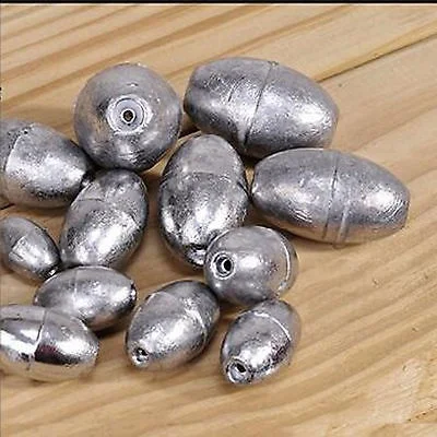 50pcs Olive Shape Sinkers Pure Lead Making Fishing Sinker Sports & Outdoors Supplies | Спорт и развлечения