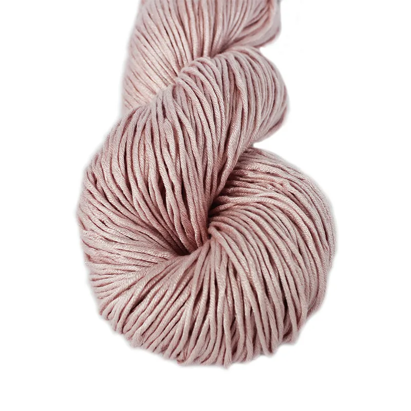 05 Lt Pink Пряжа лотоса, Бамбуковая мягкая пряжа, натуральный бамбук, ручная вязка, цветная пряжа для вязания крючком, объемная - Цвет: 05 Lt Pink