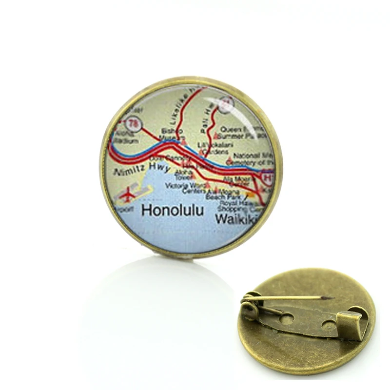 JOINBEAUTY земли брошь на застежке глобус ювелирные изделия Стекло плитка шпильки