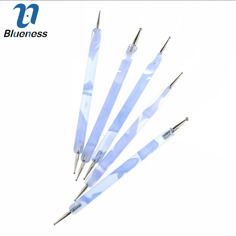 5 шт./партия синие Акриловые стразы ручка для рисования инструмент дизайна ногтей