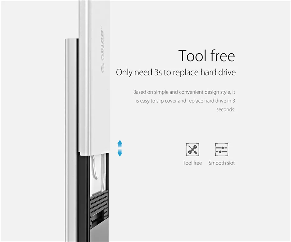 ORICO 2,5 дюймов алюминиевый сплав USB3.0 для SATA3.0 5 Гбит/с 2,5 дюймов корпус жесткого диска поддержка UASP для Windows 7 8 10 Mac OS Linux