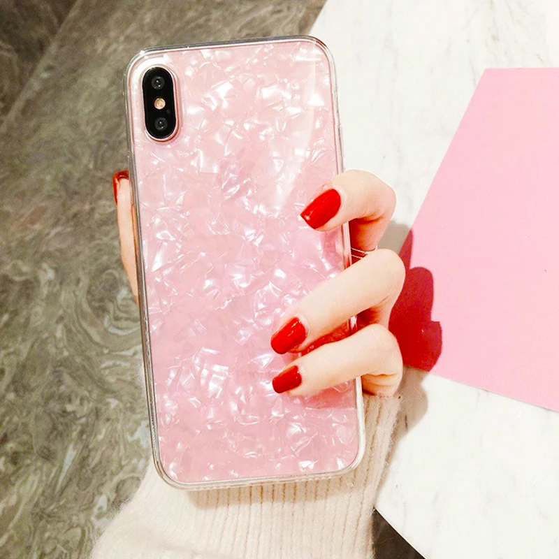 Простой Блестящий Мягкий силиконовый чехол KSELF из ТПУ с блестками для iPhone X XS MAX XR 6