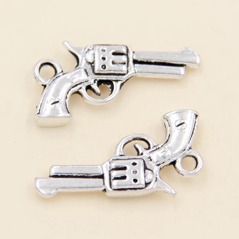 

Wholesale 40pcs Tibetan Silver Pistol Charms Pendants 21x11.5mm
