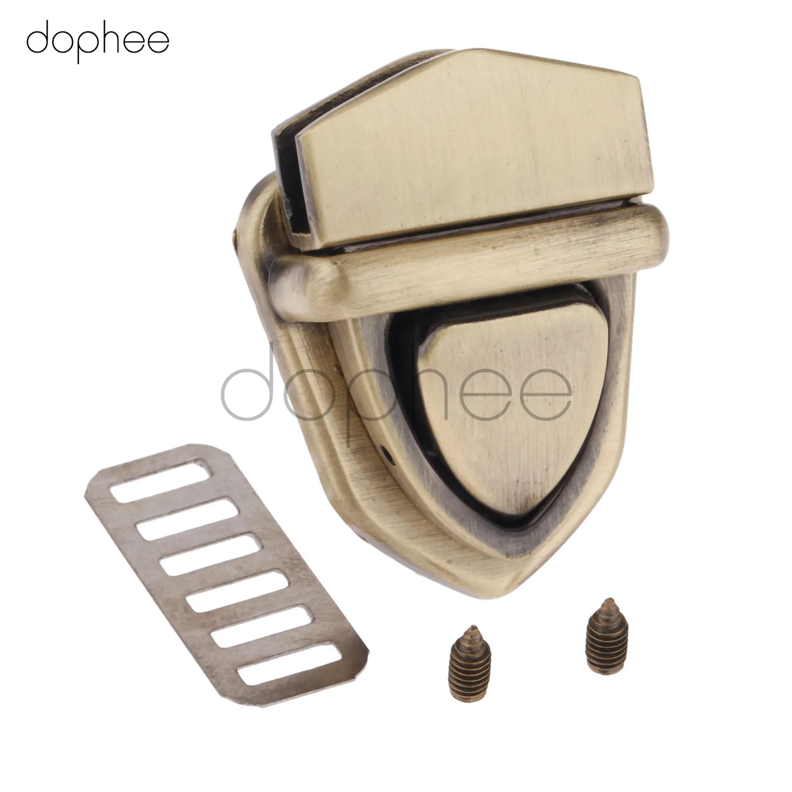 Bronze Dophee 1 шт. 29*38 мм металлический замок для сумки 4 цвета Поворотный замок поворотный замок для DIY сумки Сумка кошелек фурнитура Аксессуары - Цвет: Bronze