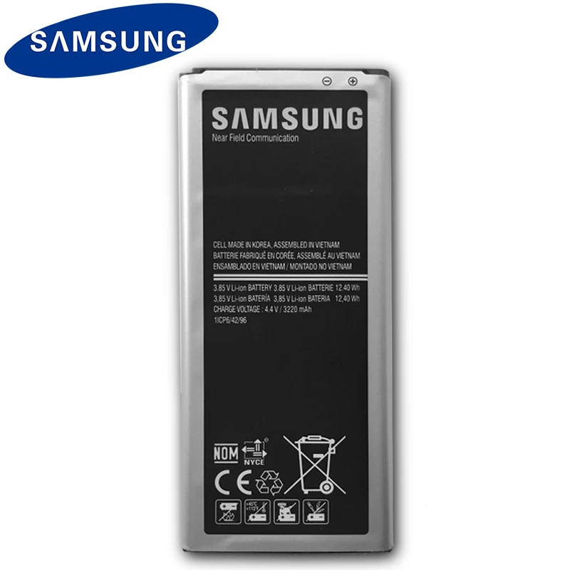 Оригинальный аккумулятор SAMSUNG Сменный для Samsung Galaxy NOTE 4 N910A N910U N910F N910H N910V N910C 3220